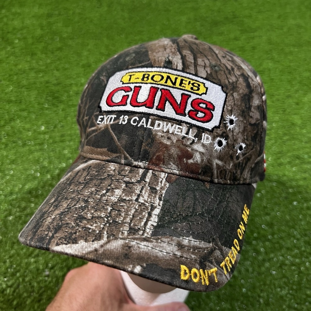 Vintage‎ Don't Tread On Me Camo Hat One Size Idaho AR 15 T Bones Guns
